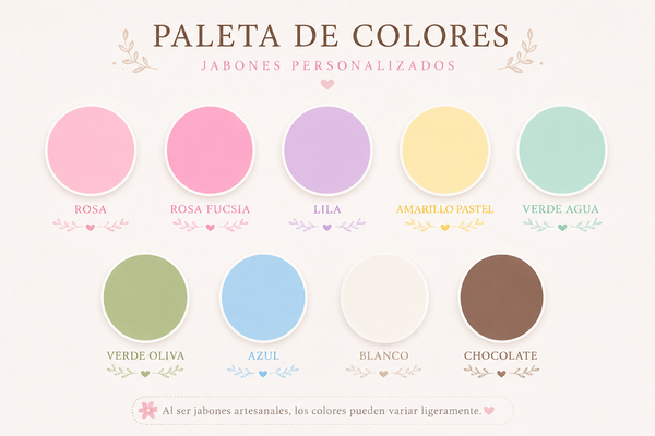 Jabón artesanal con nombre personalizados