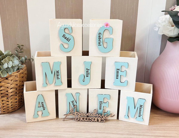 Portalápices de madera personalizados