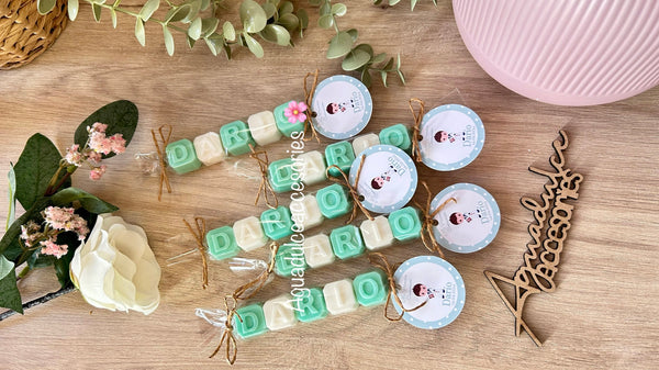 Jabón artesanal con nombre personalizados