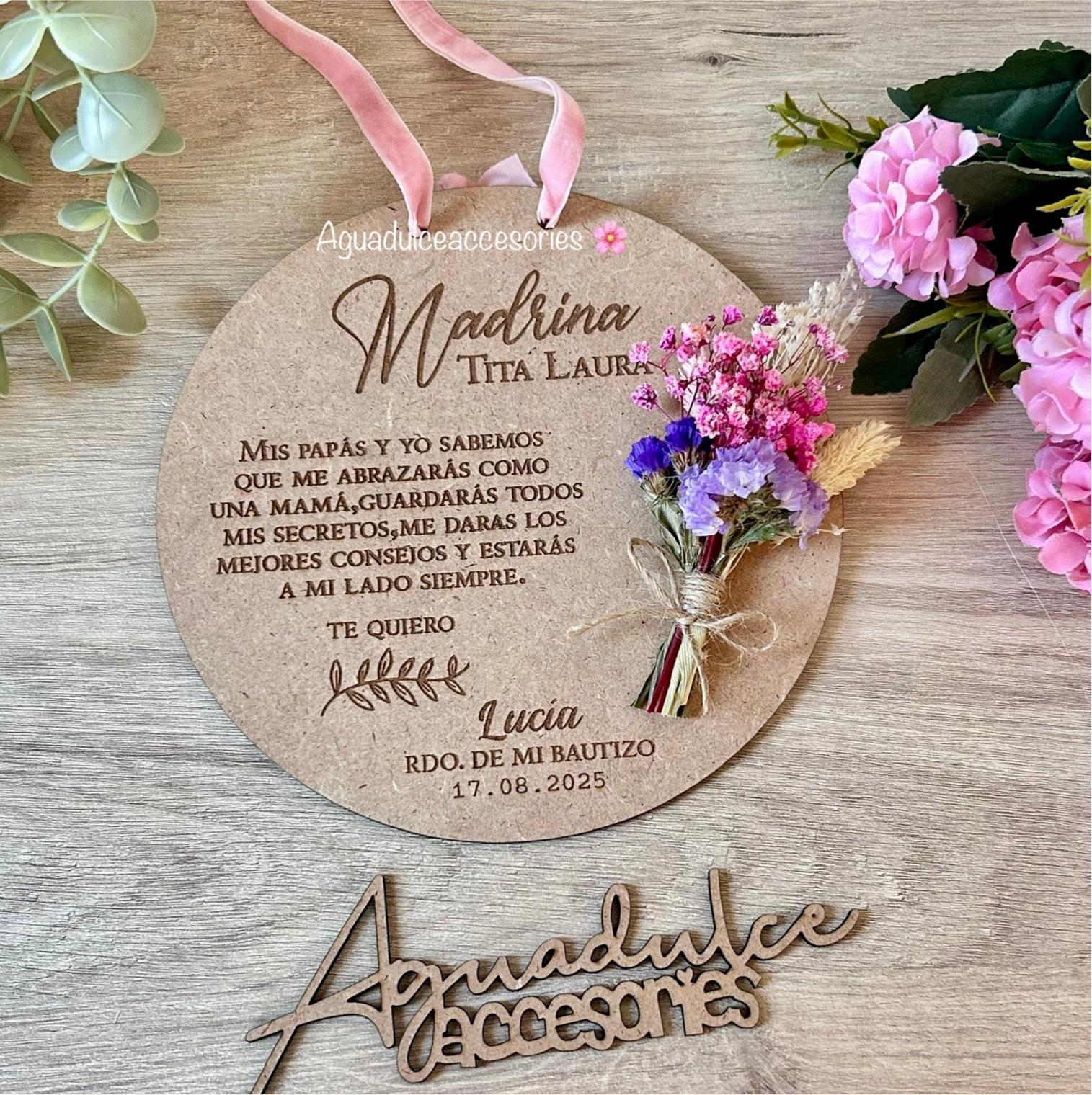 Placa de madera "Mamá"