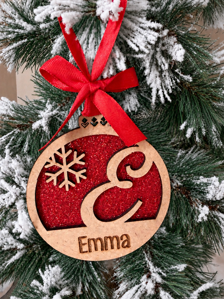 Bola de Navidad personalizada en rojo 