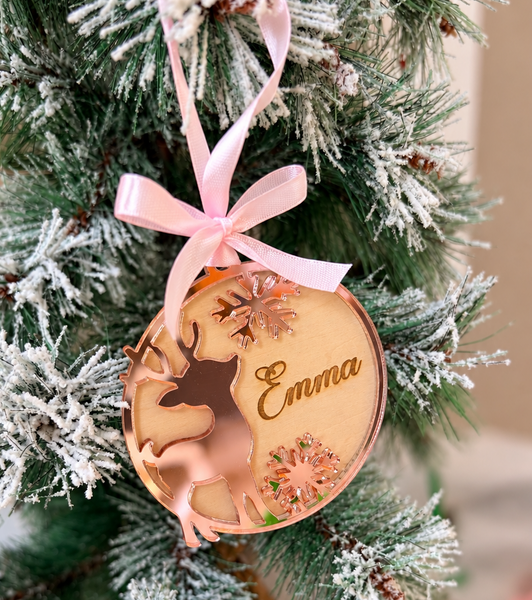 Bola de Navidad personalizada oro rosa 