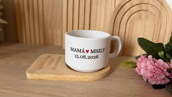 Detalle para mamá , preciosa taza de café personalizada 