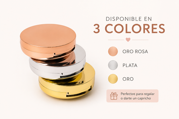 Bálsamo labial personalizado disponible en oro rosa, plata y oro.