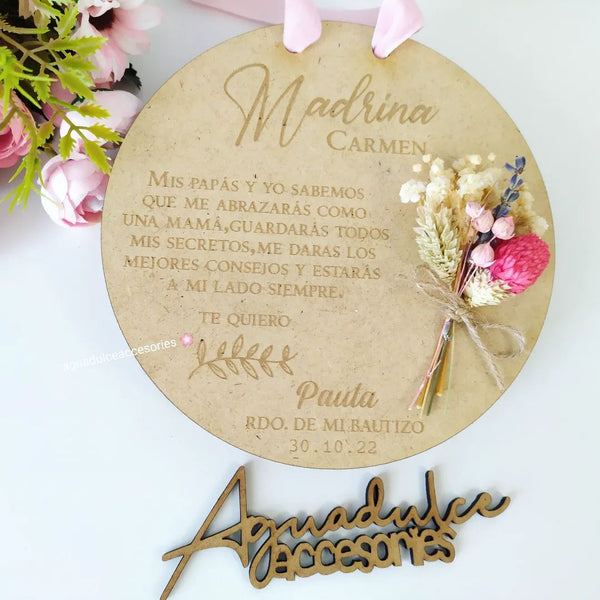 Placa Madrina personalizada