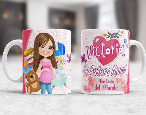 Taza personalizada Futura mamá