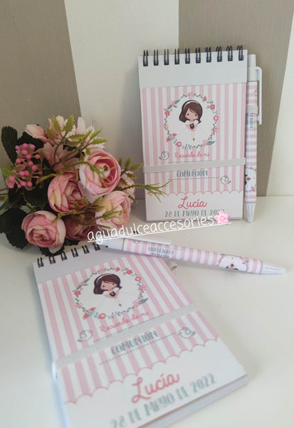 Libreta + boli  personalizados (minimo 10unidades)