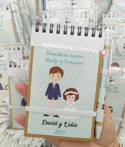 Libreta + boli  personalizados (minimo 10unidades)