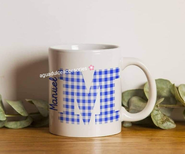 Tazas personalizadas cuadros vichy