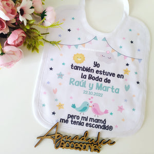 Babero boda personalizado