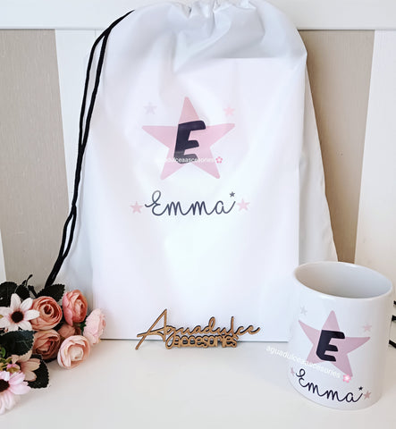 Pack portalapiz + Mochila inicial personalizada (minimo 10 unidades )