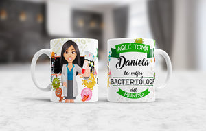 Taza personalizada Bacterióloga