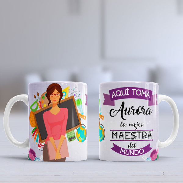 11oz, Tazas Personalizada, Maestra Gifts, Taza De Café, Maestra Español,  Maestra Bilingue, Regalos Personalizados, Vasos Personalizados 