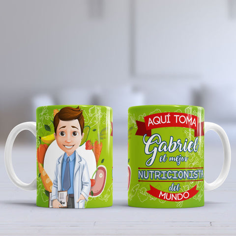 Taza personalizada Nutricionista hombre