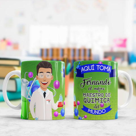 Taza personalizada Maestro de Química