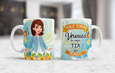 Taza personalizada para tia